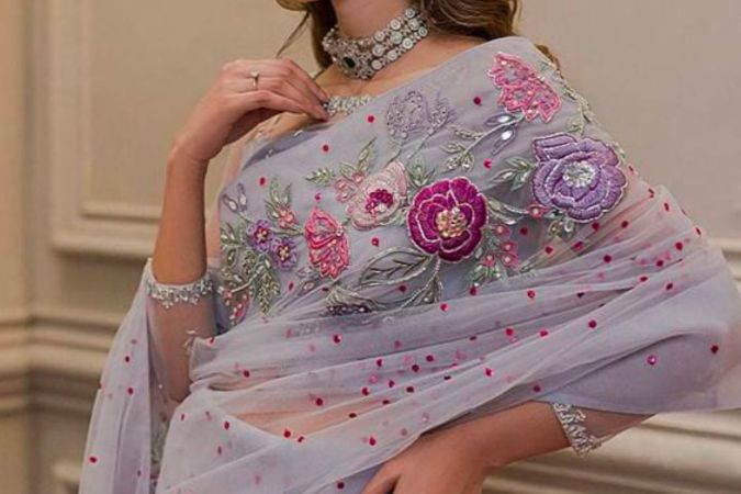 Intricate Zari and Brocade Work on wedding sarees